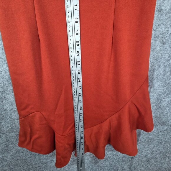 Gianni Bini The In Crowd Bell Sleeve Ruffle tiered Sophie Dress burnt orange 6 - Picture 5 of 9